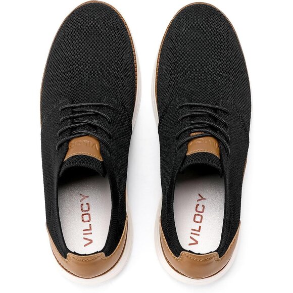 🆕VILOCY Men's Black Fashion Business Comfortable Breathable Dress Sneaker - Picture 9 of 9